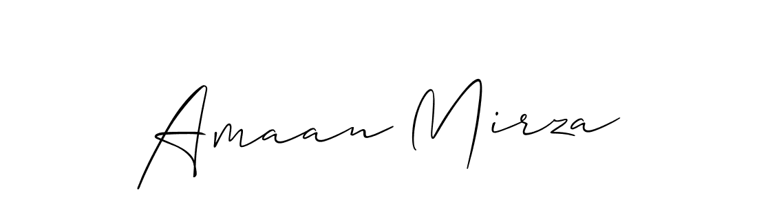 It looks lik you need a new signature style for name Amaan Mirza. Design unique handwritten (Allison_Script) signature with our free signature maker in just a few clicks. Amaan Mirza signature style 2 images and pictures png