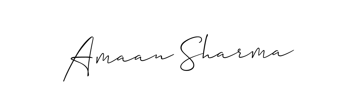 if you are searching for the best signature style for your name Amaan Sharma. so please give up your signature search. here we have designed multiple signature styles  using Allison_Script. Amaan Sharma signature style 2 images and pictures png