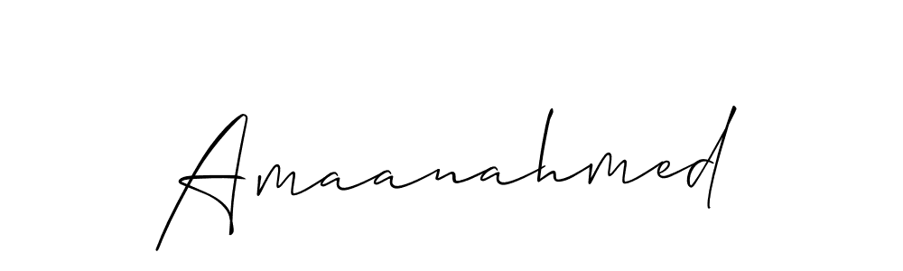 Make a beautiful signature design for name Amaanahmed. With this signature (Allison_Script) style, you can create a handwritten signature for free. Amaanahmed signature style 2 images and pictures png