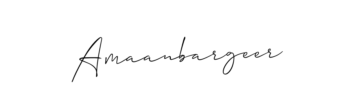 Also You can easily find your signature by using the search form. We will create Amaanbargeer name handwritten signature images for you free of cost using Allison_Script sign style. Amaanbargeer signature style 2 images and pictures png