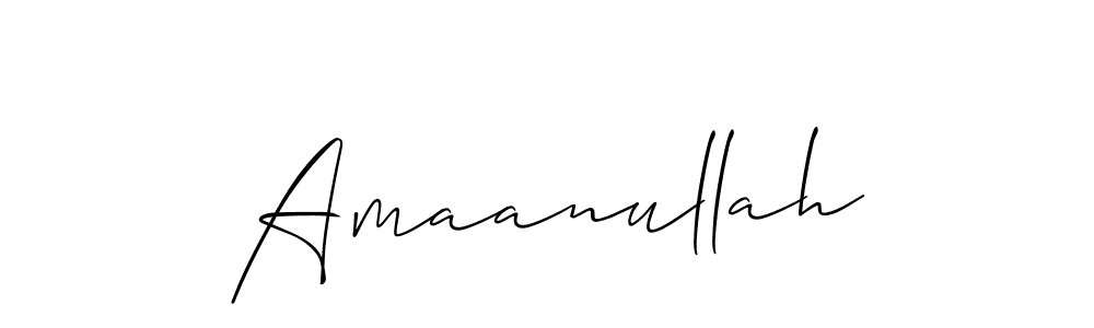 Allison_Script is a professional signature style that is perfect for those who want to add a touch of class to their signature. It is also a great choice for those who want to make their signature more unique. Get Amaanullah name to fancy signature for free. Amaanullah signature style 2 images and pictures png