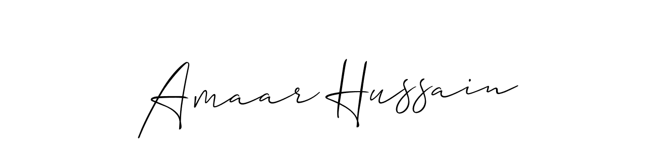 You should practise on your own different ways (Allison_Script) to write your name (Amaar Hussain) in signature. don't let someone else do it for you. Amaar Hussain signature style 2 images and pictures png