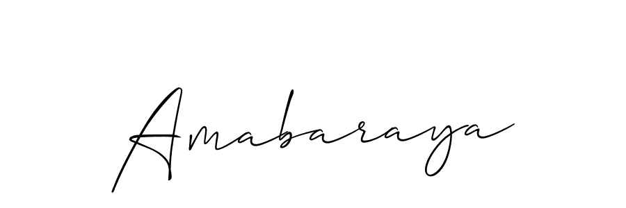 How to make Amabaraya signature? Allison_Script is a professional autograph style. Create handwritten signature for Amabaraya name. Amabaraya signature style 2 images and pictures png
