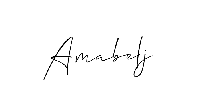 Use a signature maker to create a handwritten signature online. With this signature software, you can design (Allison_Script) your own signature for name Amabelj. Amabelj signature style 2 images and pictures png