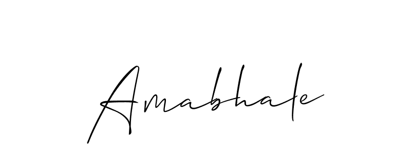 It looks lik you need a new signature style for name Amabhale. Design unique handwritten (Allison_Script) signature with our free signature maker in just a few clicks. Amabhale signature style 2 images and pictures png