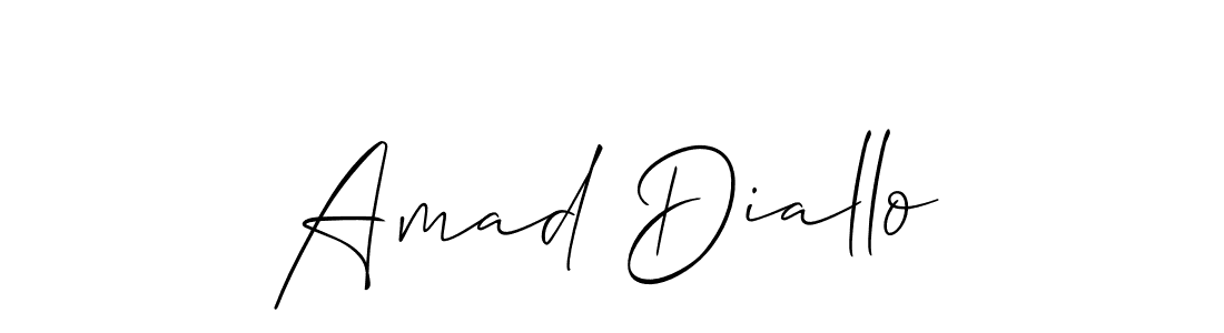 How to make Amad Diallo name signature. Use Allison_Script style for creating short signs online. This is the latest handwritten sign. Amad Diallo signature style 2 images and pictures png