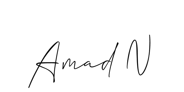 Make a beautiful signature design for name Amad N. Use this online signature maker to create a handwritten signature for free. Amad N signature style 2 images and pictures png
