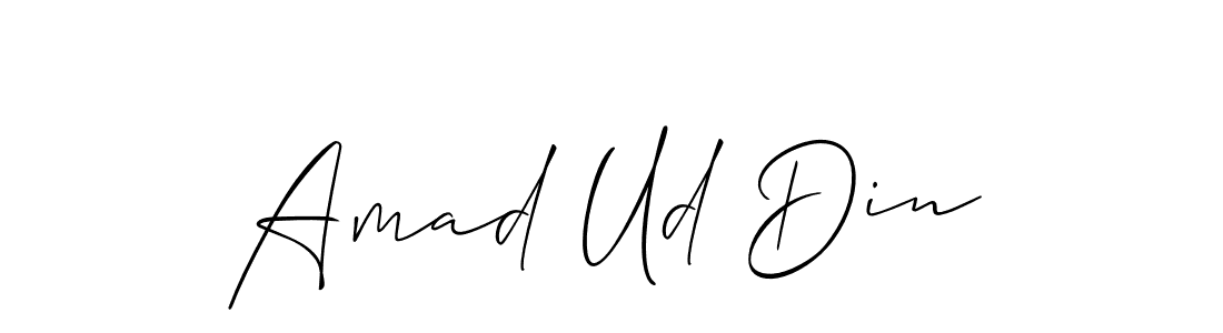 How to Draw Amad Ud Din signature style? Allison_Script is a latest design signature styles for name Amad Ud Din. Amad Ud Din signature style 2 images and pictures png