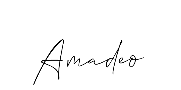 The best way (Allison_Script) to make a short signature is to pick only two or three words in your name. The name Amadeo include a total of six letters. For converting this name. Amadeo signature style 2 images and pictures png