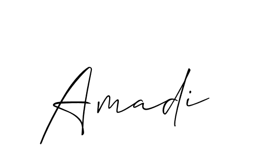How to make Amadi signature? Allison_Script is a professional autograph style. Create handwritten signature for Amadi name. Amadi signature style 2 images and pictures png