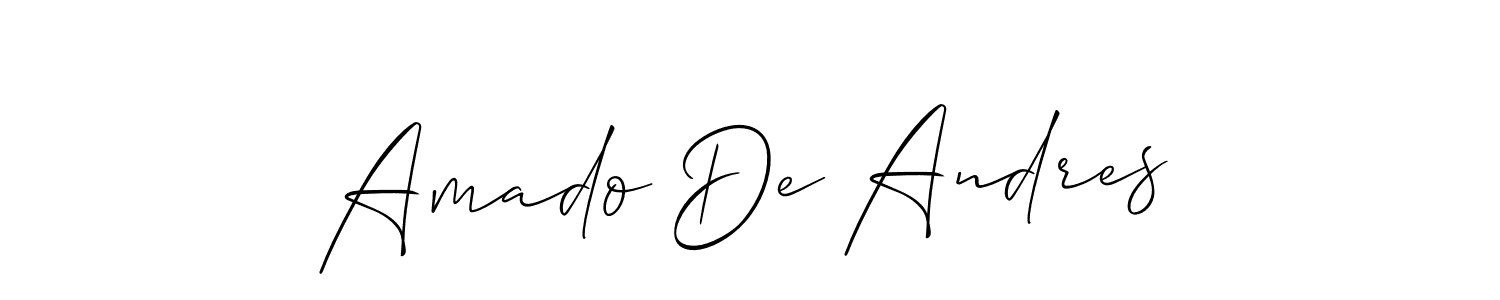 Make a beautiful signature design for name Amado De Andres. With this signature (Allison_Script) style, you can create a handwritten signature for free. Amado De Andres signature style 2 images and pictures png