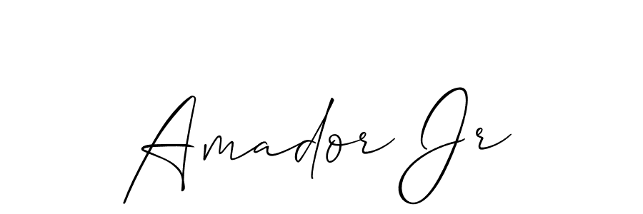 Allison_Script is a professional signature style that is perfect for those who want to add a touch of class to their signature. It is also a great choice for those who want to make their signature more unique. Get Amador Jr name to fancy signature for free. Amador Jr signature style 2 images and pictures png