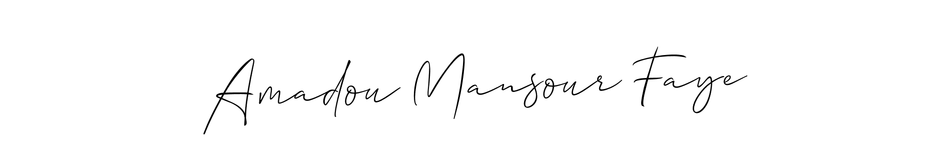 Make a beautiful signature design for name Amadou Mansour Faye. With this signature (Allison_Script) style, you can create a handwritten signature for free. Amadou Mansour Faye signature style 2 images and pictures png