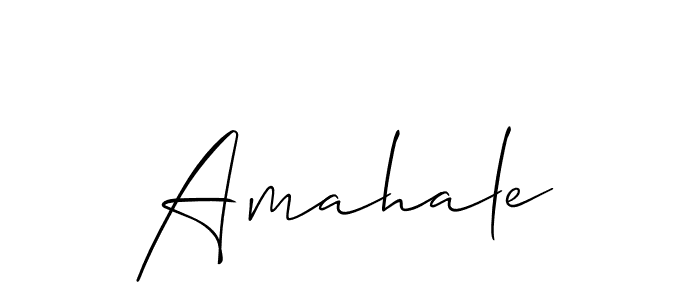 How to make Amahale signature? Allison_Script is a professional autograph style. Create handwritten signature for Amahale name. Amahale signature style 2 images and pictures png