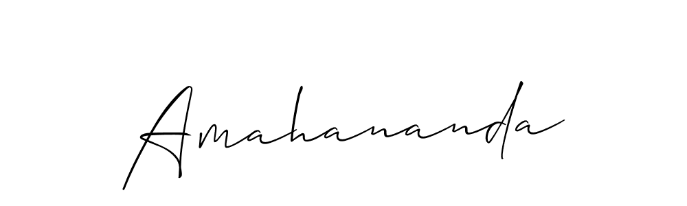 Allison_Script is a professional signature style that is perfect for those who want to add a touch of class to their signature. It is also a great choice for those who want to make their signature more unique. Get Amahananda name to fancy signature for free. Amahananda signature style 2 images and pictures png