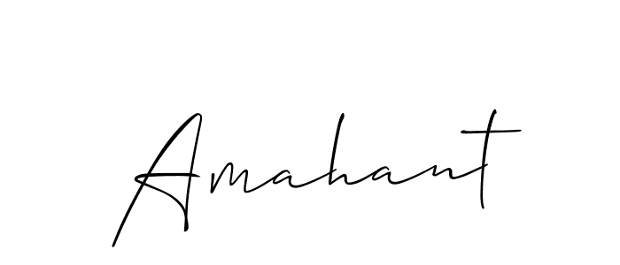 It looks lik you need a new signature style for name Amahant. Design unique handwritten (Allison_Script) signature with our free signature maker in just a few clicks. Amahant signature style 2 images and pictures png