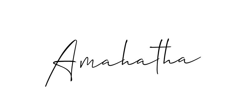 How to make Amahatha signature? Allison_Script is a professional autograph style. Create handwritten signature for Amahatha name. Amahatha signature style 2 images and pictures png