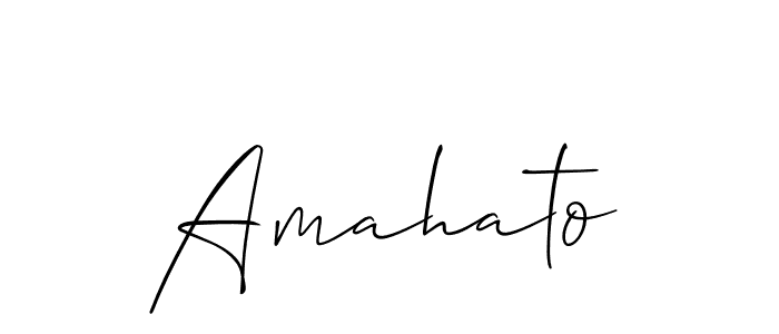 Best and Professional Signature Style for Amahato. Allison_Script Best Signature Style Collection. Amahato signature style 2 images and pictures png