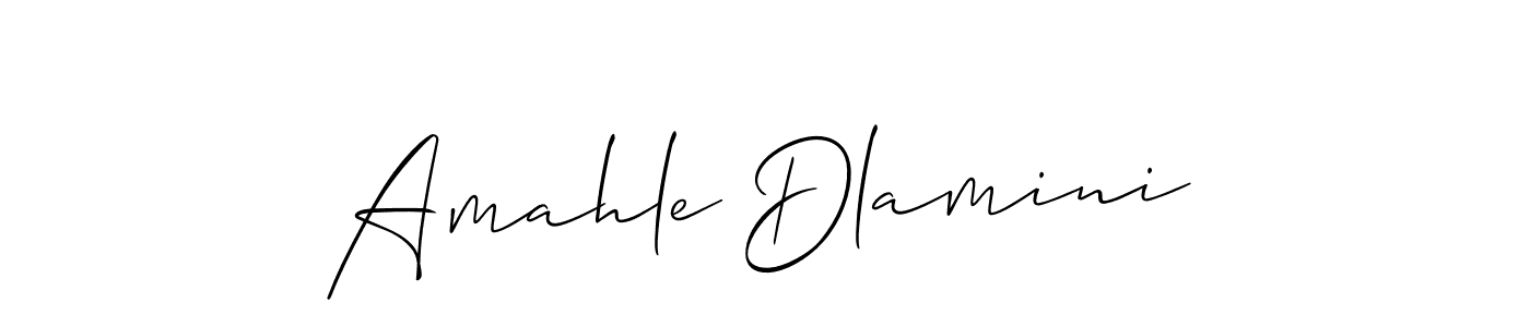 Create a beautiful signature design for name Amahle Dlamini. With this signature (Allison_Script) fonts, you can make a handwritten signature for free. Amahle Dlamini signature style 2 images and pictures png