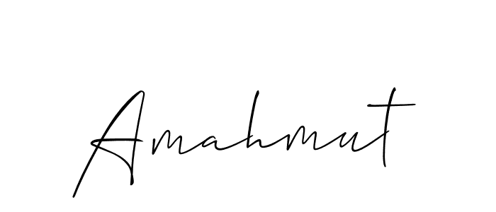 if you are searching for the best signature style for your name Amahmut. so please give up your signature search. here we have designed multiple signature styles  using Allison_Script. Amahmut signature style 2 images and pictures png