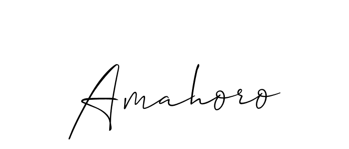 You should practise on your own different ways (Allison_Script) to write your name (Amahoro) in signature. don't let someone else do it for you. Amahoro signature style 2 images and pictures png