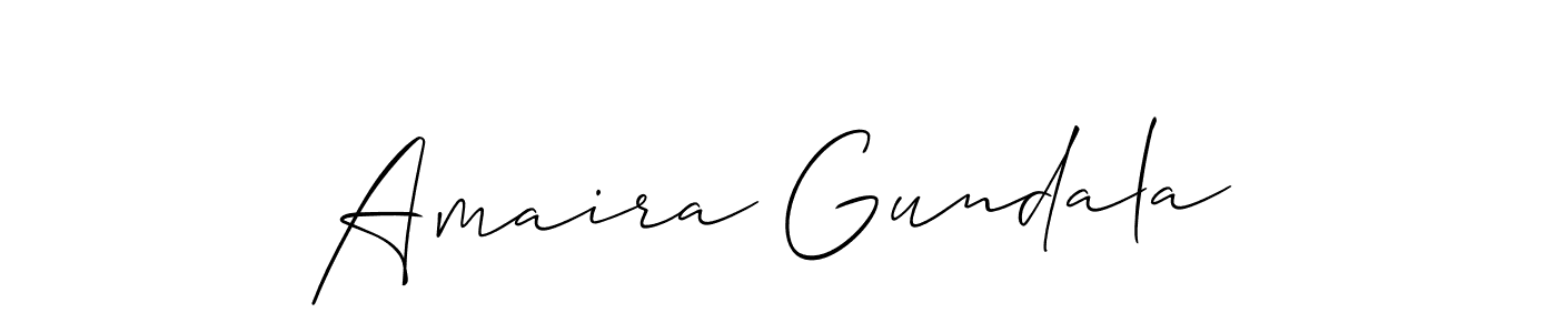 Also we have Amaira Gundala name is the best signature style. Create professional handwritten signature collection using Allison_Script autograph style. Amaira Gundala signature style 2 images and pictures png