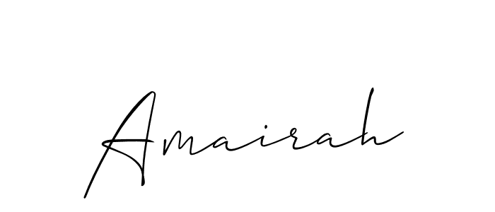 Create a beautiful signature design for name Amairah. With this signature (Allison_Script) fonts, you can make a handwritten signature for free. Amairah signature style 2 images and pictures png
