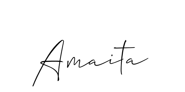 How to make Amaita signature? Allison_Script is a professional autograph style. Create handwritten signature for Amaita name. Amaita signature style 2 images and pictures png