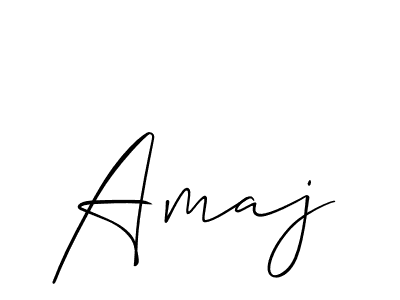 Make a beautiful signature design for name Amaj. With this signature (Allison_Script) style, you can create a handwritten signature for free. Amaj signature style 2 images and pictures png