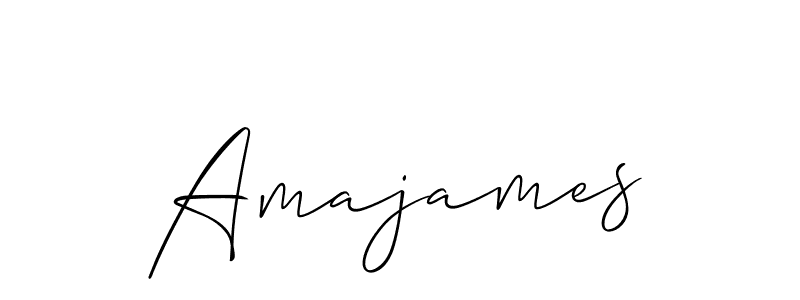 Allison_Script is a professional signature style that is perfect for those who want to add a touch of class to their signature. It is also a great choice for those who want to make their signature more unique. Get Amajames name to fancy signature for free. Amajames signature style 2 images and pictures png