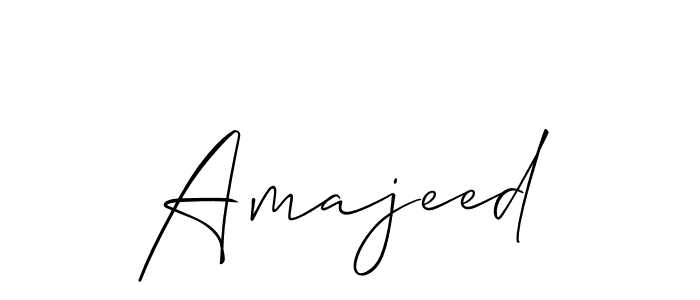 It looks lik you need a new signature style for name Amajeed. Design unique handwritten (Allison_Script) signature with our free signature maker in just a few clicks. Amajeed signature style 2 images and pictures png