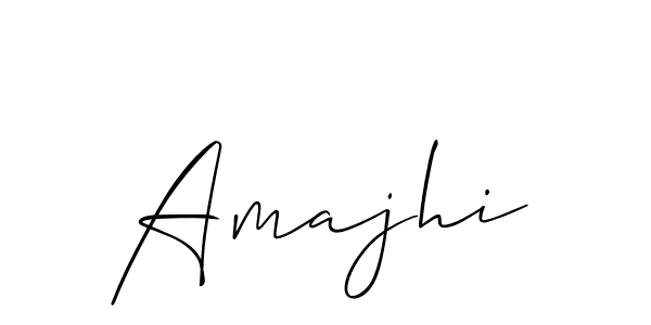 Use a signature maker to create a handwritten signature online. With this signature software, you can design (Allison_Script) your own signature for name Amajhi. Amajhi signature style 2 images and pictures png