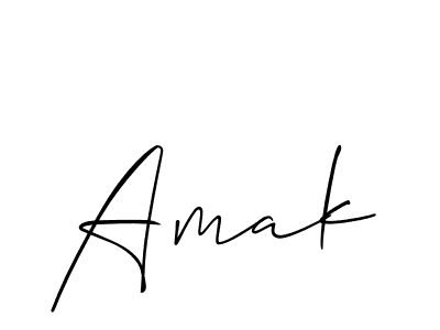 You should practise on your own different ways (Allison_Script) to write your name (Amak) in signature. don't let someone else do it for you. Amak signature style 2 images and pictures png