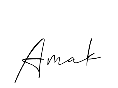 Amak stylish signature style. Best Handwritten Sign (Allison_Script) for my name. Handwritten Signature Collection Ideas for my name Amak. Amak signature style 2 images and pictures png