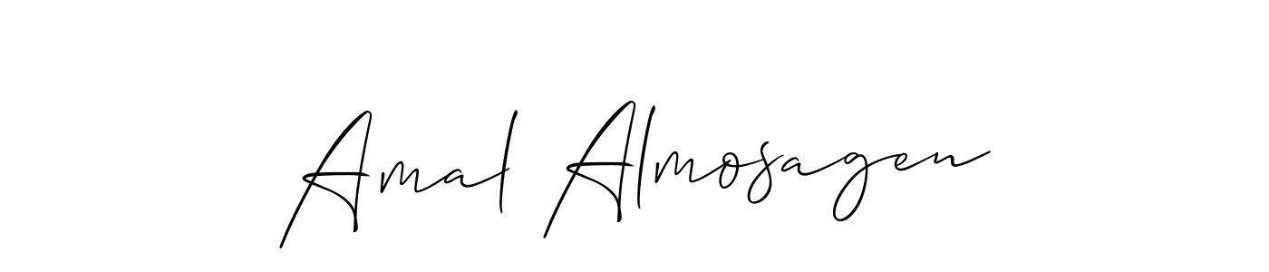 Similarly Allison_Script is the best handwritten signature design. Signature creator online .You can use it as an online autograph creator for name Amal Almosagen. Amal Almosagen signature style 2 images and pictures png