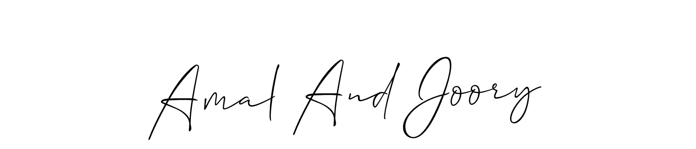 It looks lik you need a new signature style for name Amal And Joory. Design unique handwritten (Allison_Script) signature with our free signature maker in just a few clicks. Amal And Joory signature style 2 images and pictures png