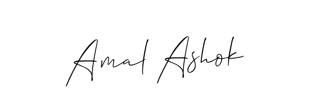 How to make Amal Ashok name signature. Use Allison_Script style for creating short signs online. This is the latest handwritten sign. Amal Ashok signature style 2 images and pictures png