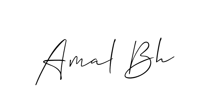 Amal Bh stylish signature style. Best Handwritten Sign (Allison_Script) for my name. Handwritten Signature Collection Ideas for my name Amal Bh. Amal Bh signature style 2 images and pictures png