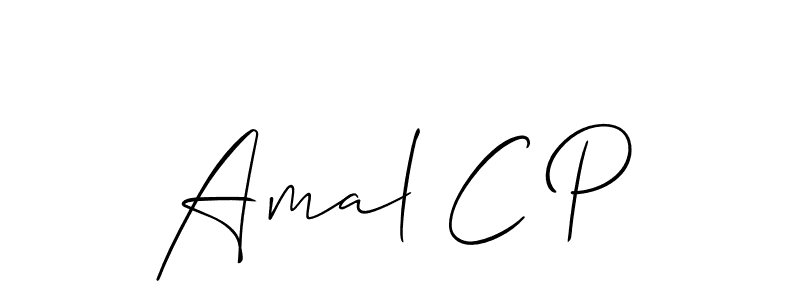 Make a beautiful signature design for name Amal C P. With this signature (Allison_Script) style, you can create a handwritten signature for free. Amal C P signature style 2 images and pictures png