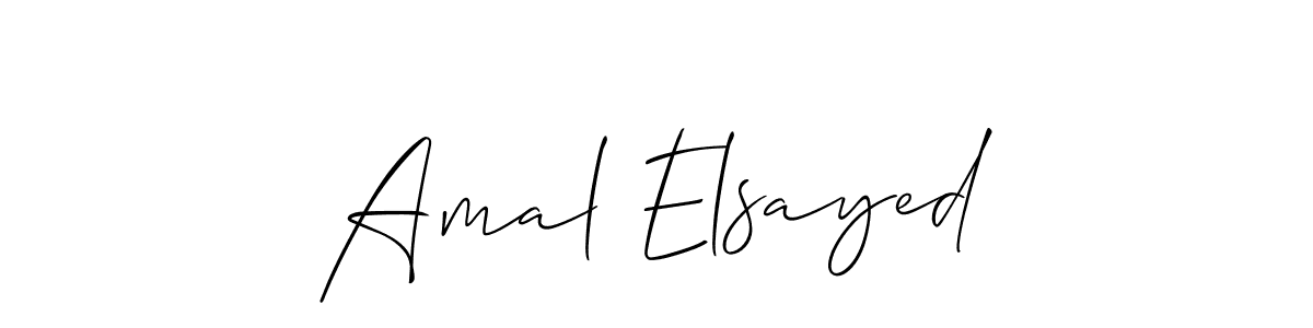 How to make Amal Elsayed signature? Allison_Script is a professional autograph style. Create handwritten signature for Amal Elsayed name. Amal Elsayed signature style 2 images and pictures png