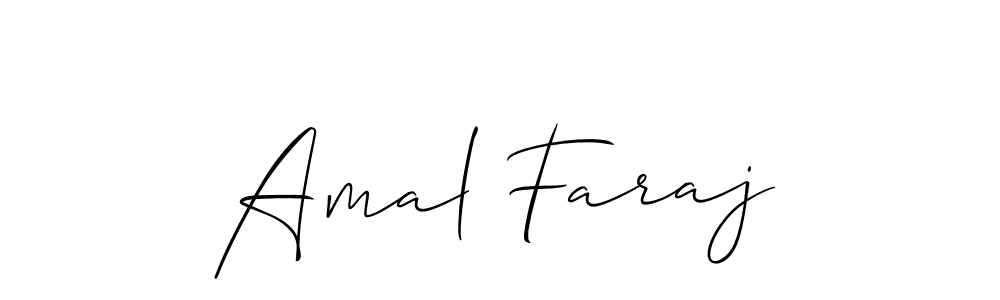Make a beautiful signature design for name Amal Faraj. Use this online signature maker to create a handwritten signature for free. Amal Faraj signature style 2 images and pictures png
