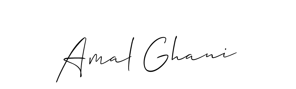 How to Draw Amal Ghani signature style? Allison_Script is a latest design signature styles for name Amal Ghani. Amal Ghani signature style 2 images and pictures png