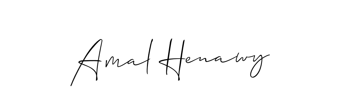 Make a beautiful signature design for name Amal Henawy. With this signature (Allison_Script) style, you can create a handwritten signature for free. Amal Henawy signature style 2 images and pictures png