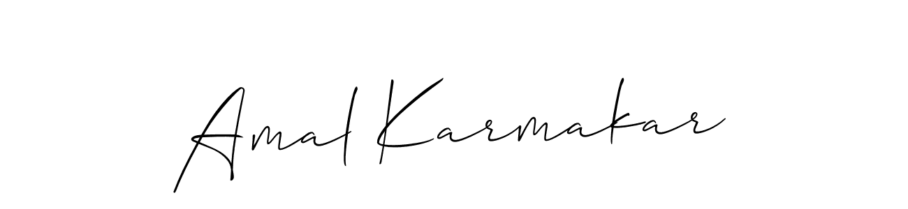 How to make Amal Karmakar signature? Allison_Script is a professional autograph style. Create handwritten signature for Amal Karmakar name. Amal Karmakar signature style 2 images and pictures png