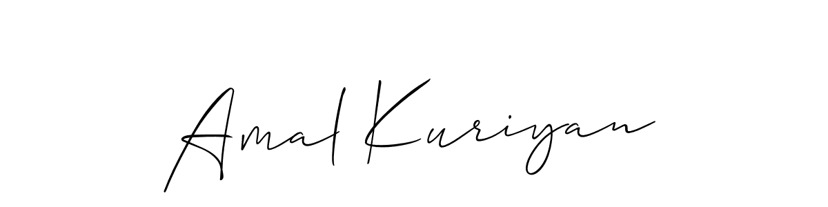 How to make Amal Kuriyan name signature. Use Allison_Script style for creating short signs online. This is the latest handwritten sign. Amal Kuriyan signature style 2 images and pictures png