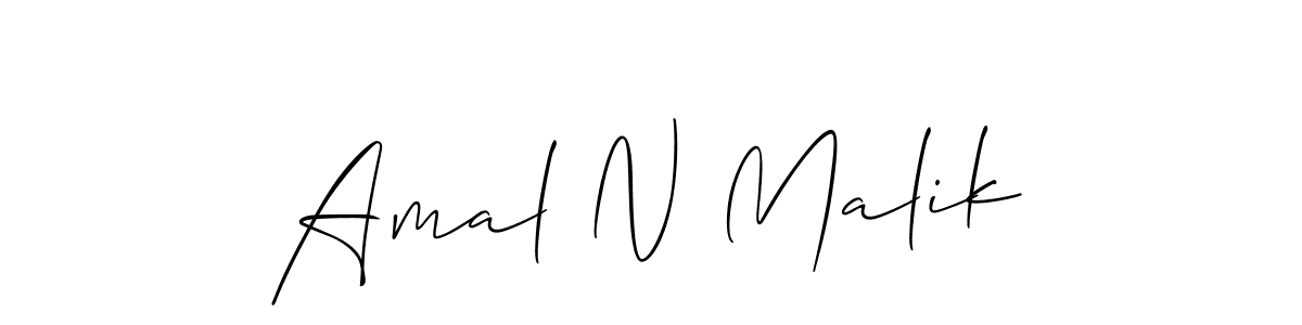 Also we have Amal N Malik name is the best signature style. Create professional handwritten signature collection using Allison_Script autograph style. Amal N Malik signature style 2 images and pictures png