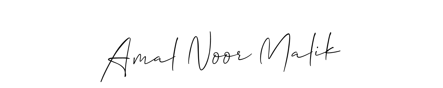 Make a beautiful signature design for name Amal Noor Malik. With this signature (Allison_Script) style, you can create a handwritten signature for free. Amal Noor Malik signature style 2 images and pictures png
