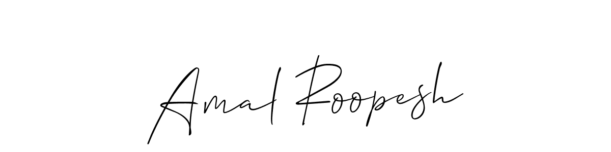 Use a signature maker to create a handwritten signature online. With this signature software, you can design (Allison_Script) your own signature for name Amal Roopesh. Amal Roopesh signature style 2 images and pictures png