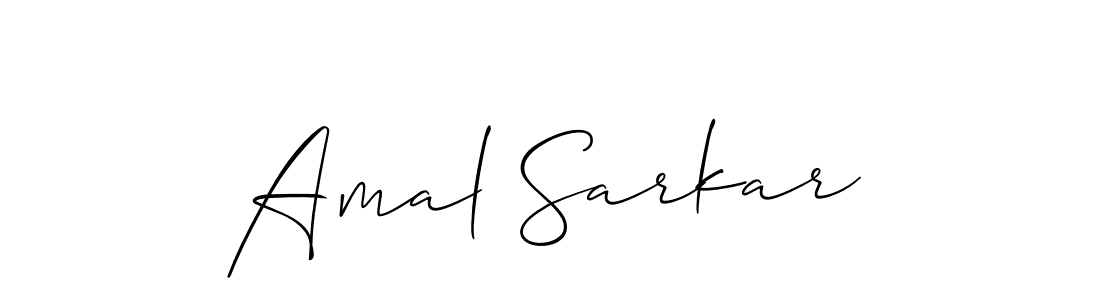The best way (Allison_Script) to make a short signature is to pick only two or three words in your name. The name Amal Sarkar include a total of six letters. For converting this name. Amal Sarkar signature style 2 images and pictures png