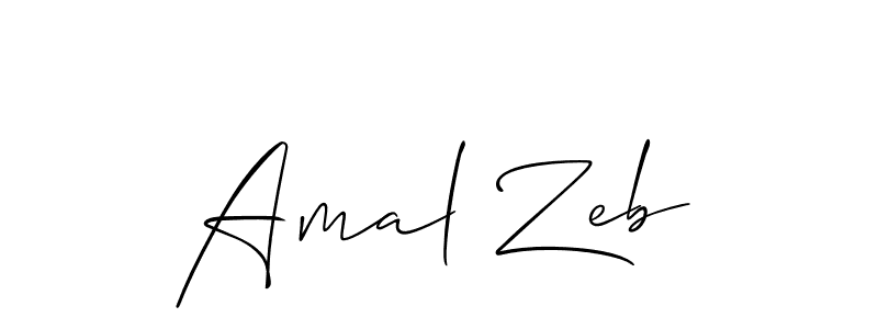 Amal Zeb stylish signature style. Best Handwritten Sign (Allison_Script) for my name. Handwritten Signature Collection Ideas for my name Amal Zeb. Amal Zeb signature style 2 images and pictures png